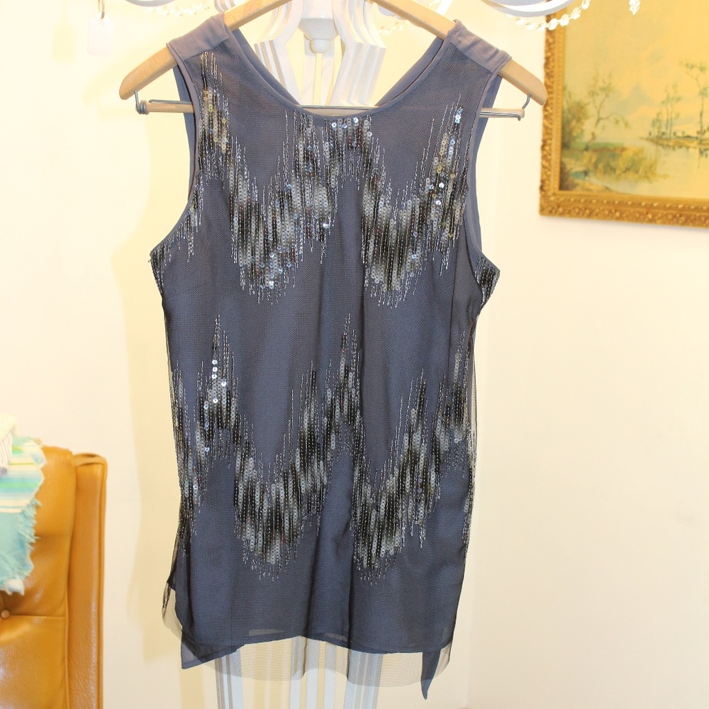 Women’s Mossimo Dress Top Grey w/ sequins